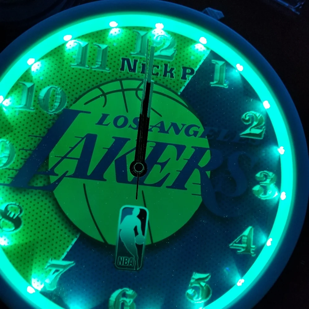 LA Lakers led lights clock